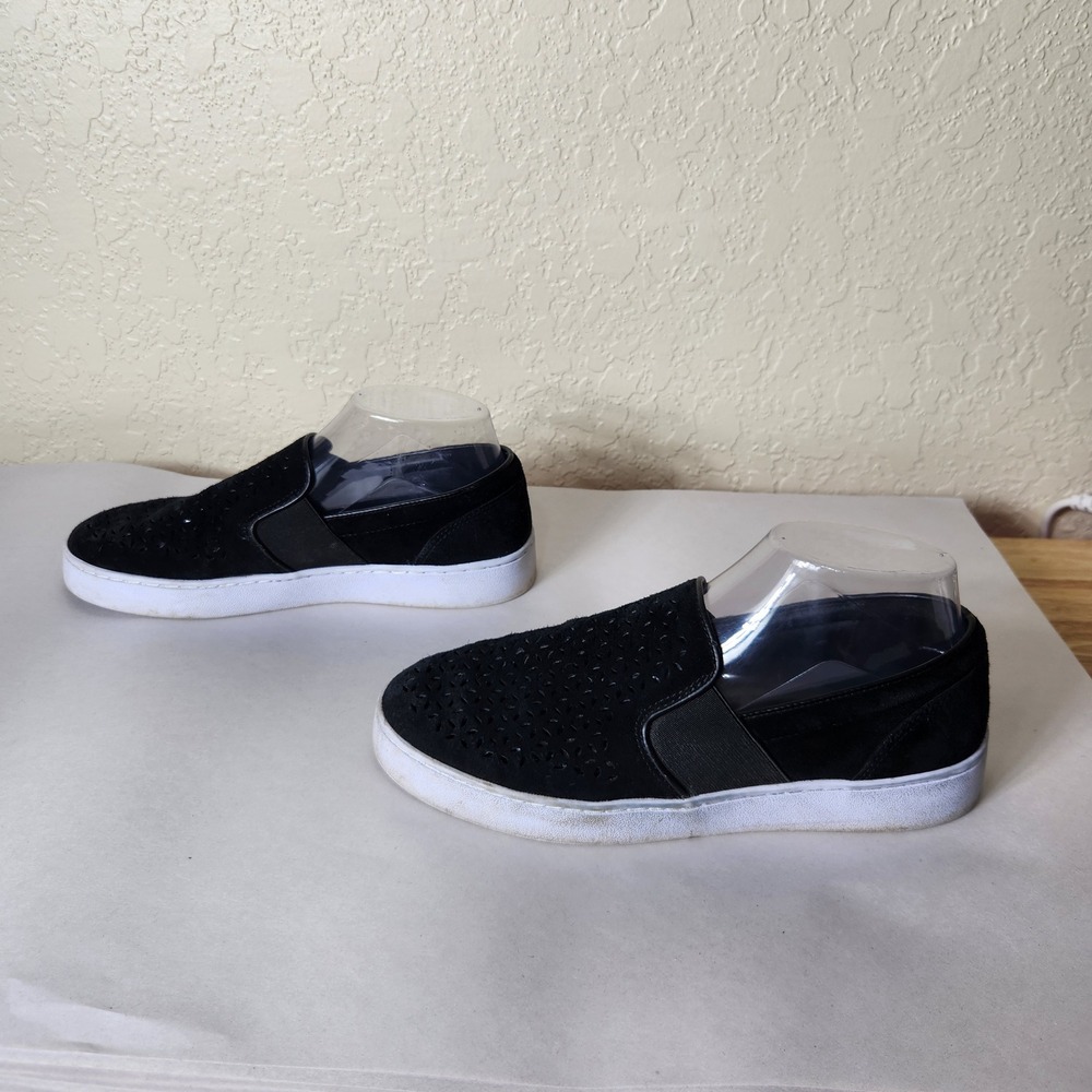 Vionic Kani Black Suede Perforated Slip On Sneakers 10010284 Womens 7.5